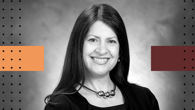 Stylized image of podcast guest Mary Ann Blair