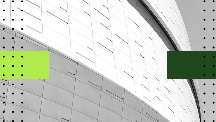 A closeup of a building exterior