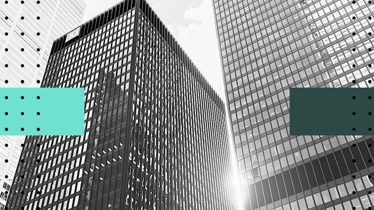 A closeup of a building exterior