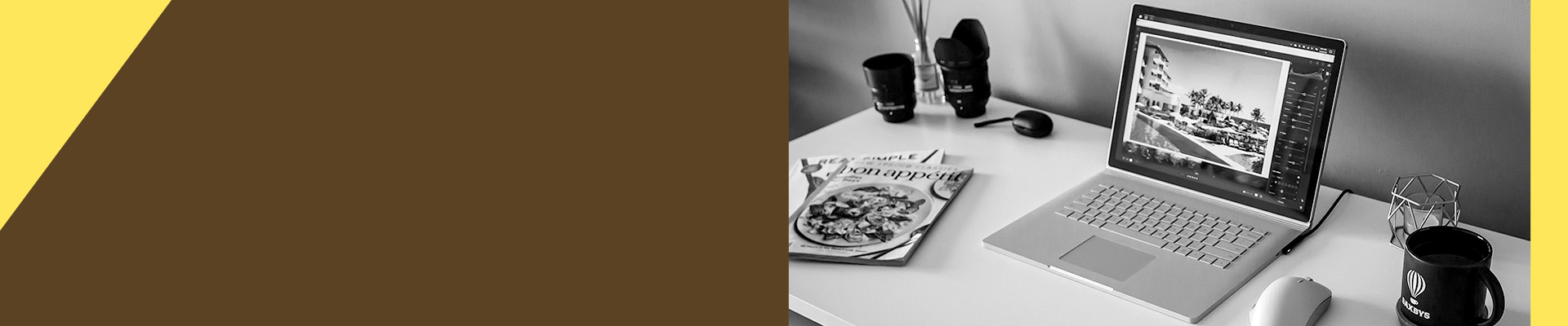 A laptop sitting on a desk